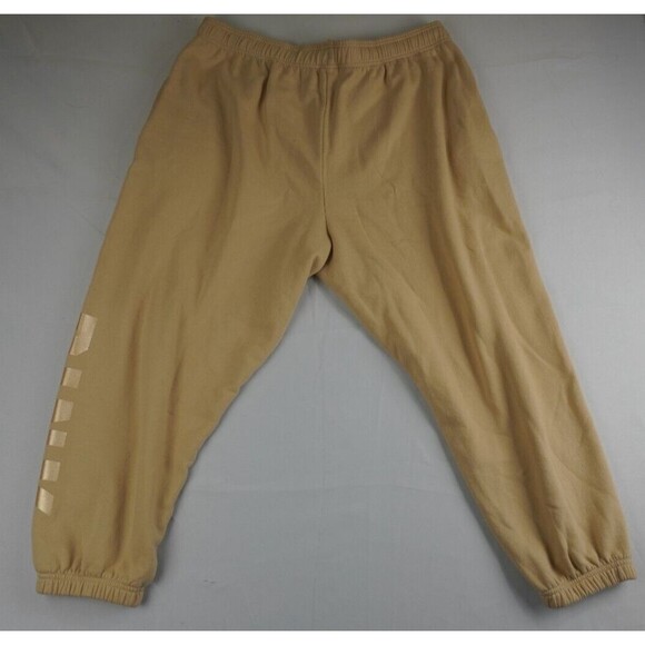 Vintage Y2K Pink Victoria's Secret Boyfriend Logo Jogger Tan Sweatpants 2XL XXL - Picture 5 of 9